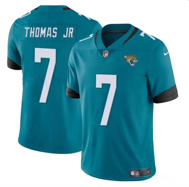 Men's Jacksonville Jaguars #7 Brian Thomas Jr Teal 2024 Draft Vapor Untouchable Limited Football Stitched Jersey